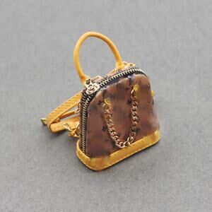 4inch bag charm cute custom bags - light brown shell backpack